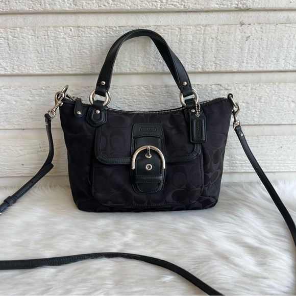 Coach Bags Coach Signature Black Mini Campbell Crossbody Bag